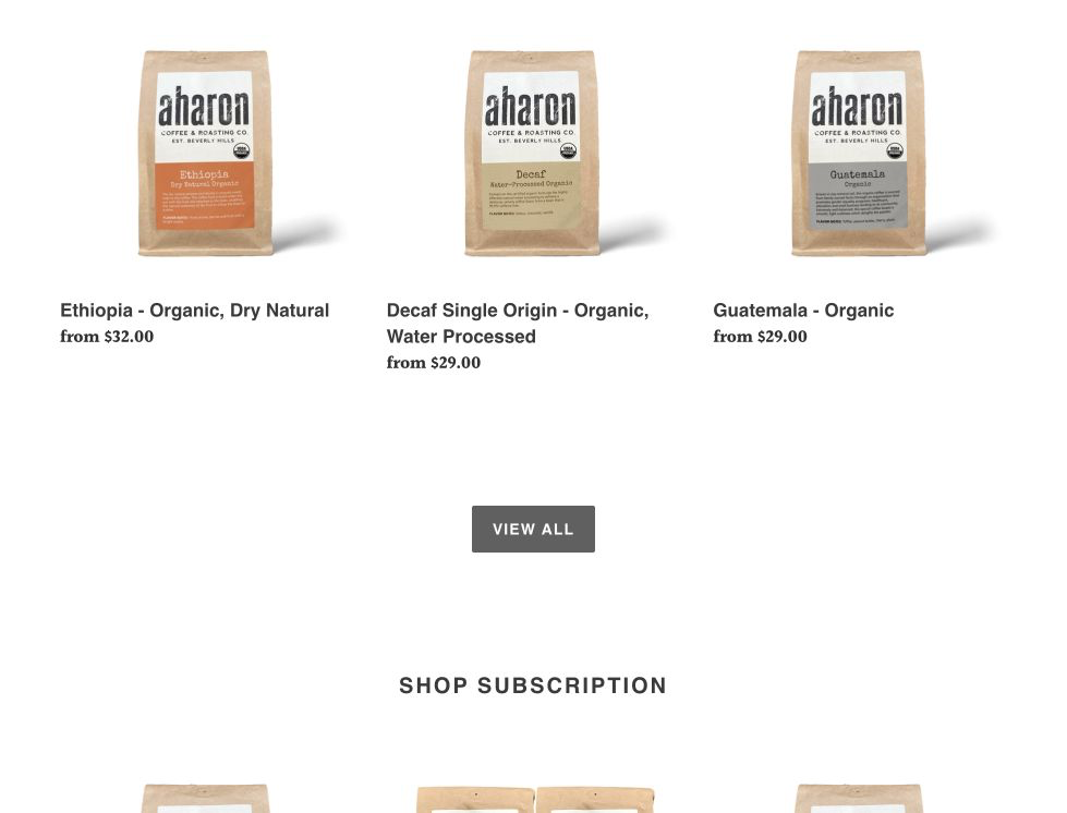 mid-page screenshot of the Independent Coffee Roaster website.