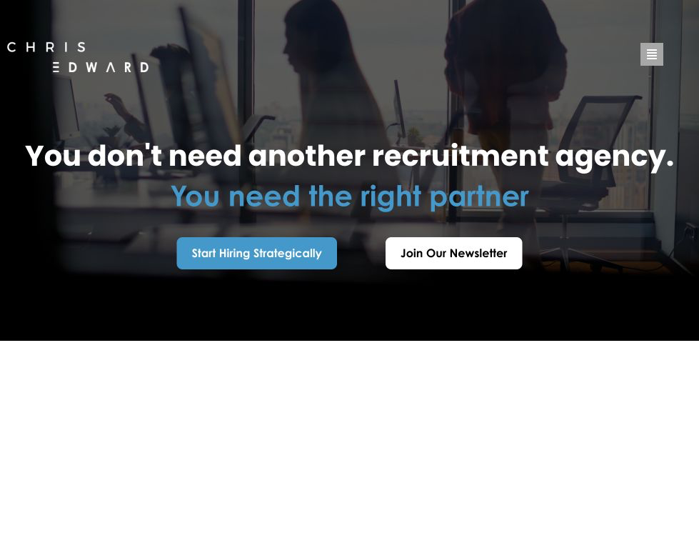 hero screenshot of the Executive Search Firm website.