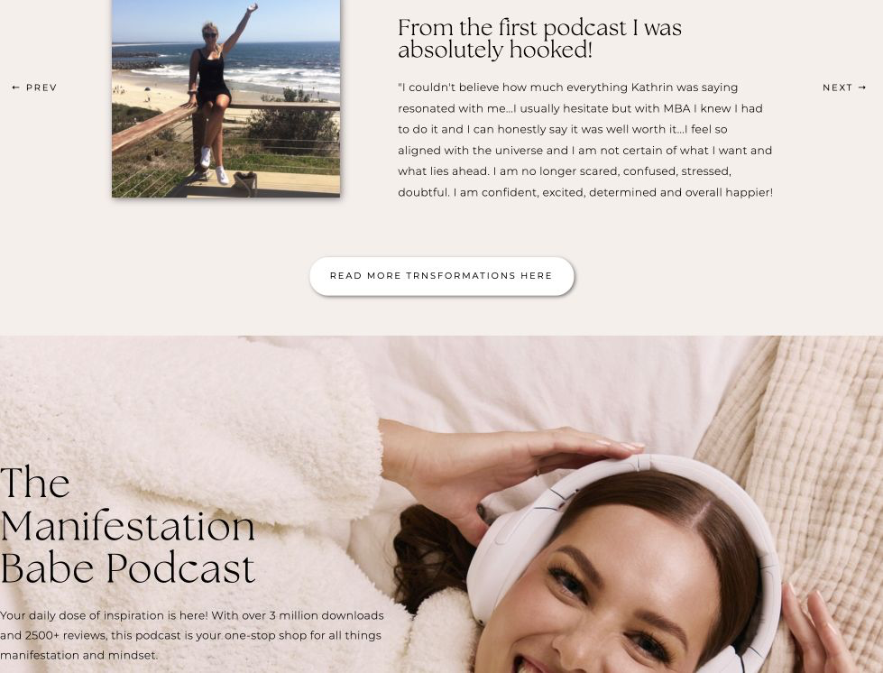lower-page screenshot of the Creator-Led Education Brand website.