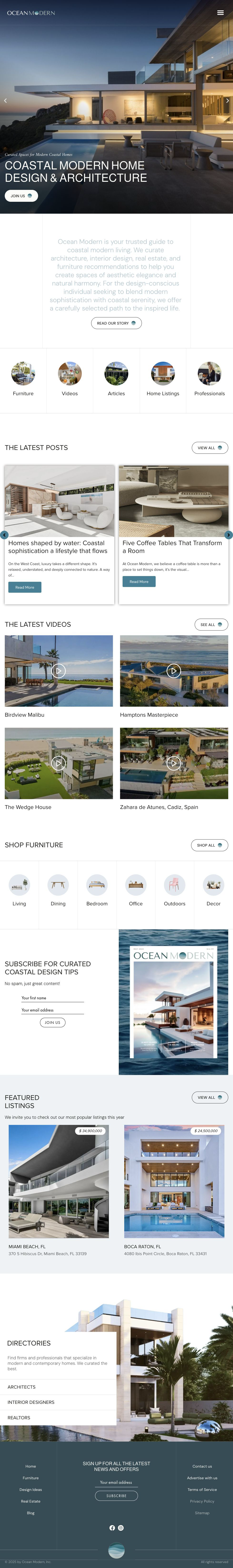 full-page screenshot of the Luxury Architecture Studio website.