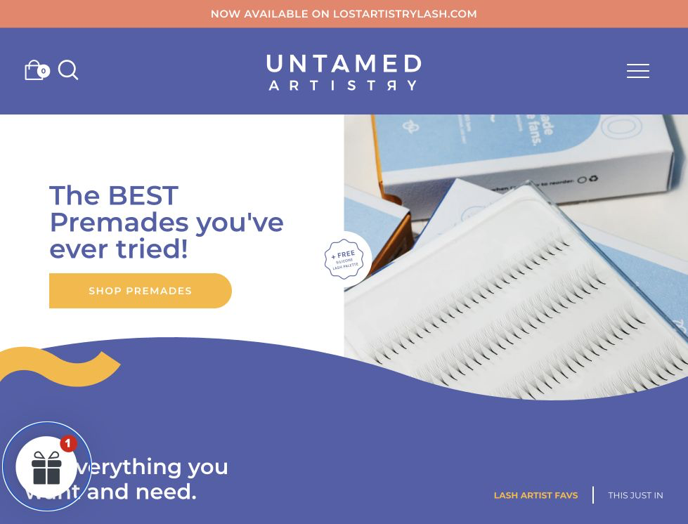 hero screenshot of the Professional Beauty Brand website.