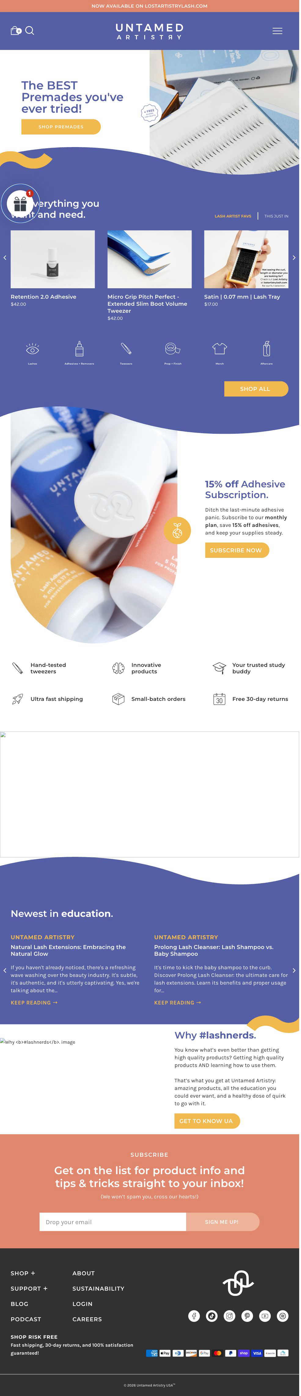 full-page screenshot of the Professional Beauty Brand website.