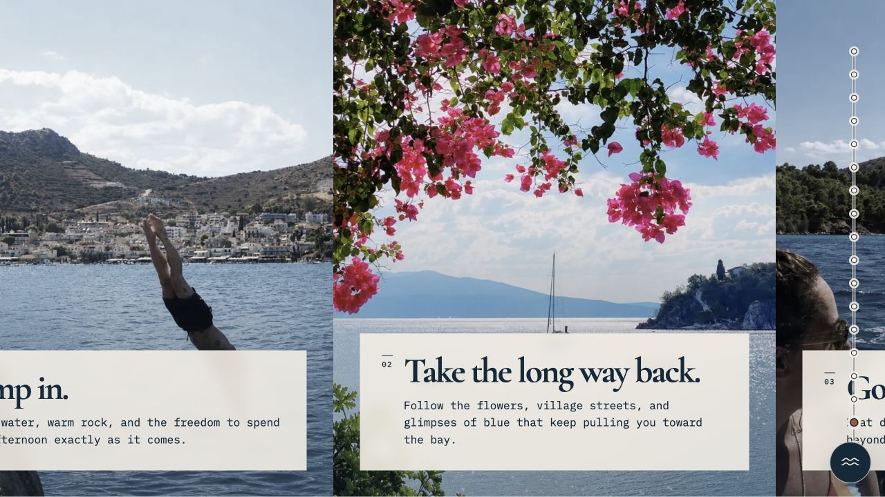 Tolo destination gallery screenshot of the Grand Hotel Forget Me Not website.