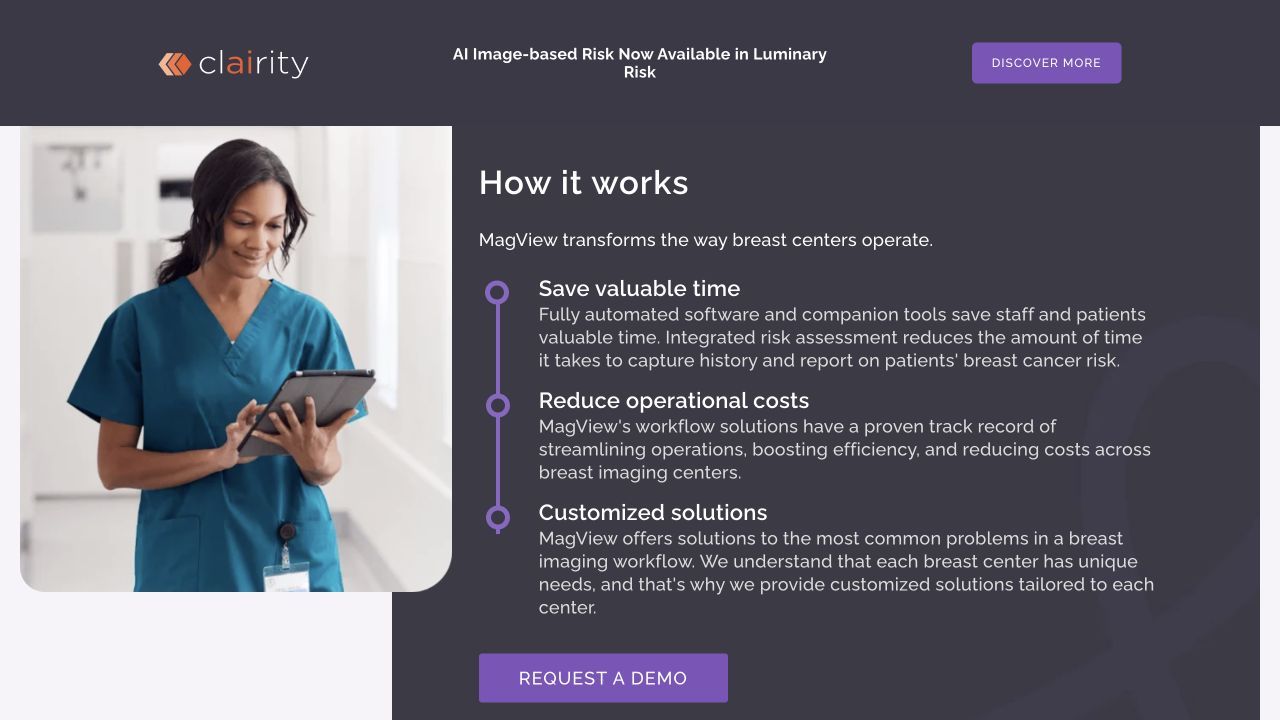 clinical workflow overview screenshot of the Healthcare Software Platform website.